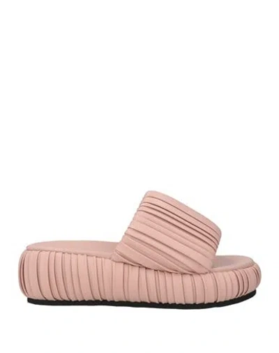 Strategia Woman Sandals Pink Size 7 Textile Fibers