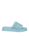 Strategia Woman Sandals Sky Blue Size 8 Leather