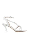 Strategia Woman Sandals White Size 8 Leather In White