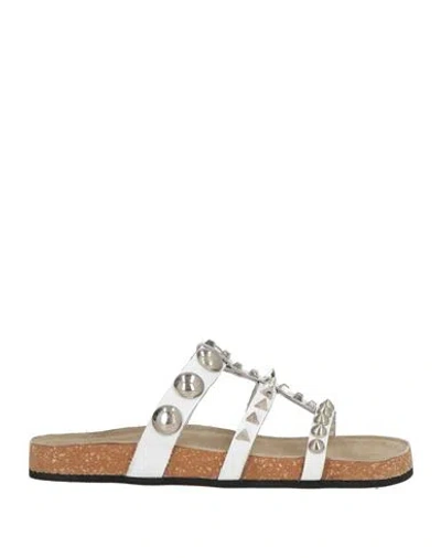 Strategia Woman Sandals White Size 9 Leather