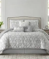 Stratford Park Adissa Floral Comforter Sets In Gray