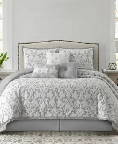 Stratford Park Adissa Floral Comforter Sets In Gray