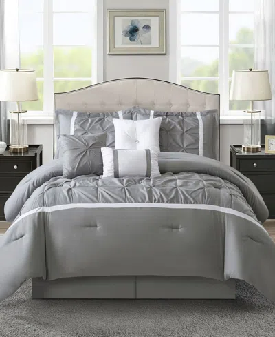 Stratford Park Elena 7-piece Comforter Set, California King In Grey