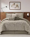 Stratford Park Alameda Floral 7-pc. Comforter Set, King In Brown