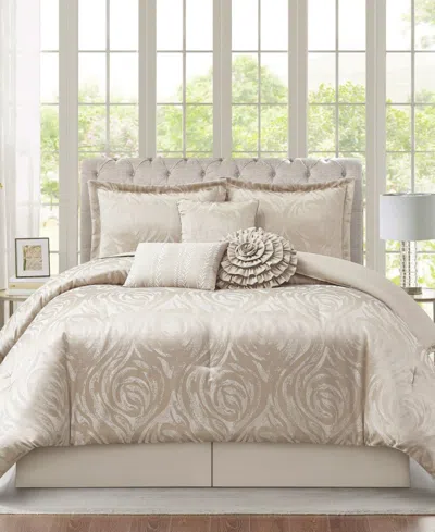 Stratford Park Alameda Floral 7-pc. Comforter Set, California King In Neutral