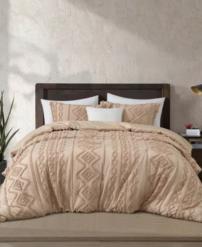 Stratford Park Aluma Geometric 3-pc. Comforter Set, Queen In Brown