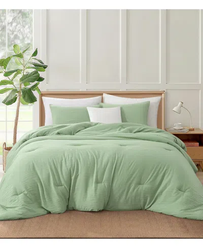 Stratford Park Anaya Solid 3-pc. Comforter Set, King In Green