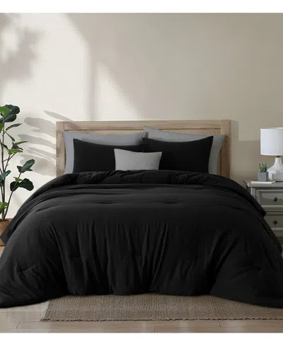 Stratford Park Anaya Solid 3-pc. Comforter Set, Queen In Black