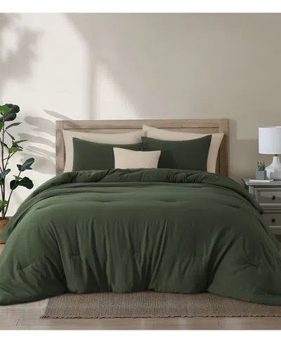 Stratford Park Anaya Solid 3-pc. Comforter Set, Queen In Green