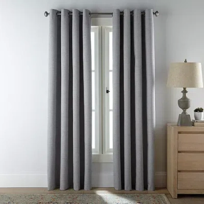 Stratford Park Annika Grommet Top Blackout Set Of 2 Curtain Panel In Gray