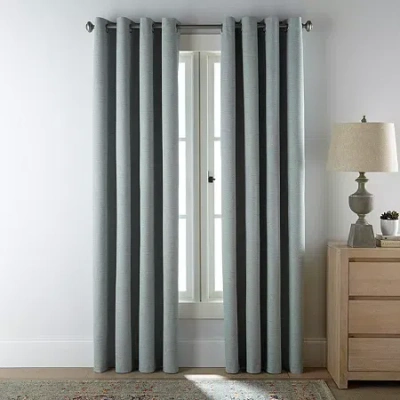 Stratford Park Annika Grommet Top Blackout Set Of 2 Curtain Panel In Green