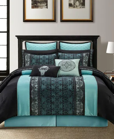 Stratford Park Arabesque 12-pc. Comforter Set, California King In Aqua