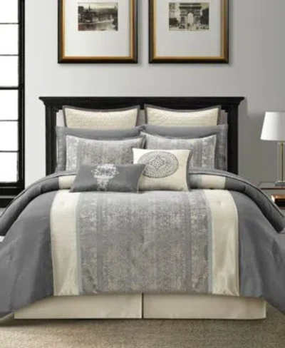 Stratford Park Arabesque 12 Pc. Comforter Sets In Grey