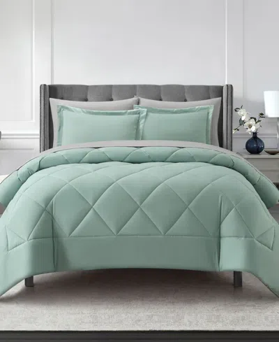 Stratford Park Arelia Geometric 7-pc. Comforter Set, King In Green