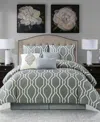 Stratford Park Arlet Geometric 7-pc. Comforter Set, Queen In Grey