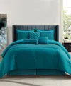 Stratford Park Closeout!  Armani Reversible 7-pc. Comforter Set, King In Teal