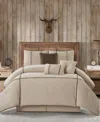 Stratford Park Arvada Solid Cabin Style 7-pc. Comforter Set, King In Beige