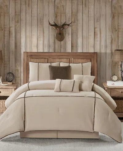 Stratford Park Arvada Solid Cabin Style 7-pc. Comforter Set, King In Beige