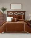 Stratford Park Arvada Solid Cabin Style 7-pc. Comforter Set, King In Rust