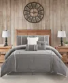 Stratford Park Arvada Solid Cabin Style 7-pc. Comforter Set, Queen In Grey