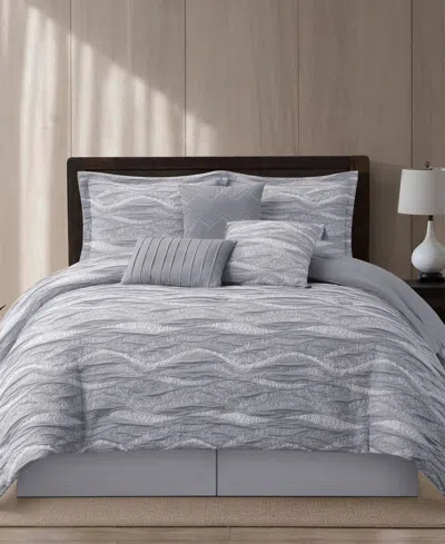 Stratford Park Asava Geometric 7-piece Comforter Set, California King In Gray