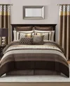 Stratford Park Avalon Geometric 16-pc. Comforter Set, California King In Brown