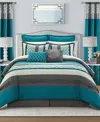 Stratford Park Avalon Geometric 16-pc. Comforter Set, King In Gray