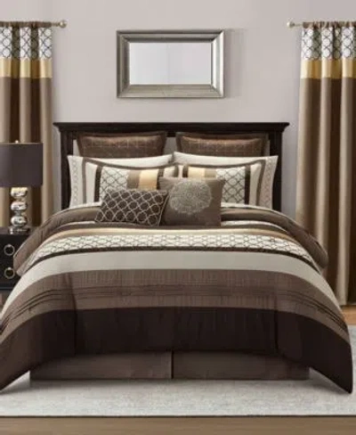 Stratford Park Avalon Geometric Comforter Sets In Brown