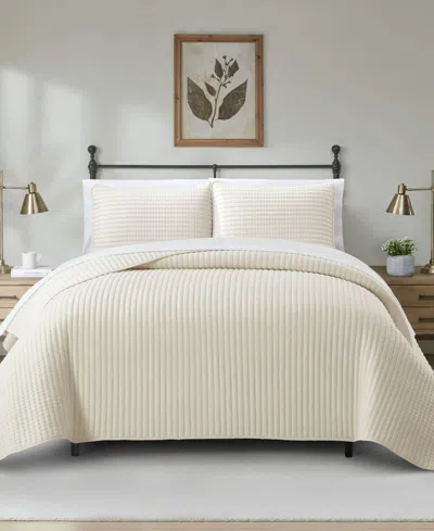 Stratford Park Ayeli Textured 7-piece Quilt Set, King In White
