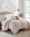 Stratford Park Ayla Striped 10-pc. Comforter Set, Queen In Blush