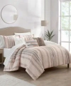Stratford Park Ayla Striped 10-pc. Comforter Set, Queen In Blush