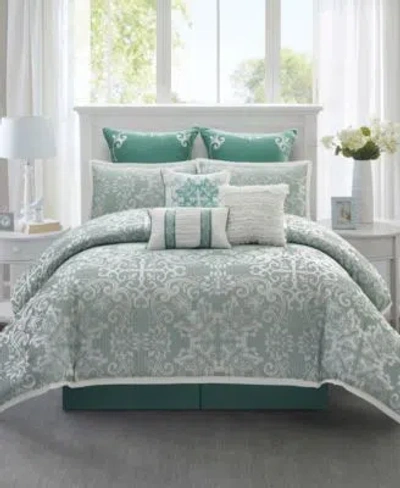Stratford Park Barvina Damask Comforter Sets In Sage