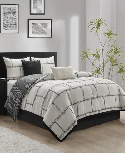 Stratford Park Closeout!  Brickridge Reversible 6-pc. Comforter Set, King In Black