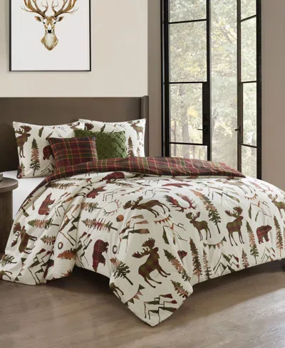 Stratford Park Cabin Animal Print 5-pc. Comforter Set, King In Multi