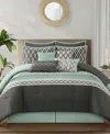 Stratford Park Caval 10-piece Comforter Set, Queen In Black