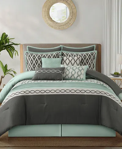 Stratford Park Caval 10-piece Comforter Set, Queen In Black