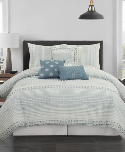 Stratford Park Clarion 7-piece Comforter Set, Queen In Azure