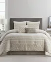 Stratford Park Cleluya Cotton Jacquard 6-pc. Comforter Set, Queen In Beige