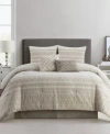 Stratford Park Cleluya Cotton Jacquard Comforter Sets In Beige