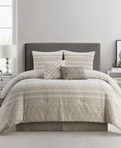 Stratford Park Cleluya Cotton Jacquard Comforter Sets In Beige