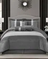 Stratford Park Corell Black 7-pc. Comforter Set, Queen In Gray