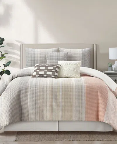 Stratford Park Cosette Stripe 7-pc. Comforter Set, King In Grey