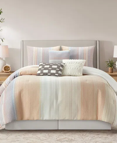 Stratford Park Cosette Stripe 7-pc. Comforter Set, King In Pink