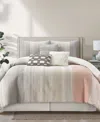 Stratford Park Cosette Stripe 7-pc. Comforter Set, Queen In Grey