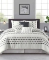 Stratford Park Crocus Stripe Comforter Sets In White Grey