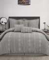 Stratford Park Closeout!  Crocusveta Satin Embroidery 7-pc. Comforter Set, California King In Grey