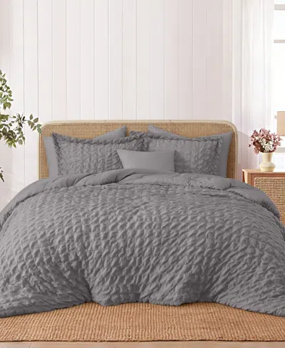 Stratford Park Danice Geometric 3-piece Comforter Set, Full In Gray