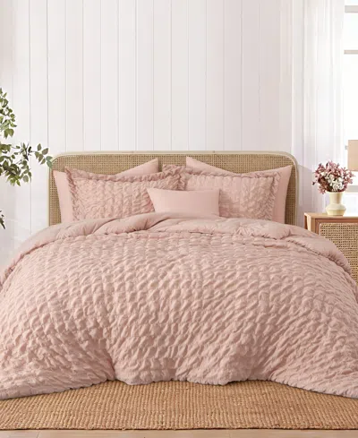 Stratford Park Danice Geometric 3-piece Comforter Set, Queen In Blush