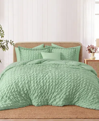 Stratford Park Danice Geometric 3-piece Comforter Set, Queen In Green