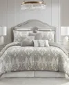 Shop Stratford Park Dilona Scroll 9-pc. Comforter Set, Queen In Smoke Grey